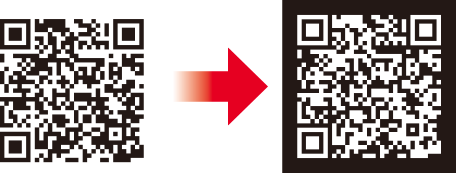 QRコードの反転イメージ