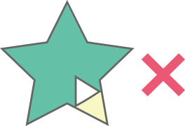 カットできない仕上がりイメージ