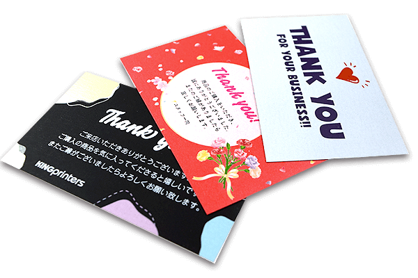 ホワイト+CMYK印刷 サンクスカード