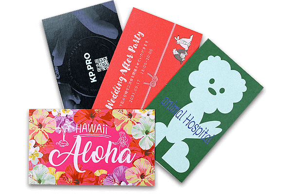 ホワイト+CMYK印刷 その他のカード