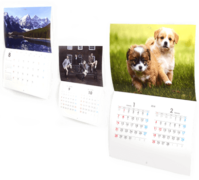 名入れ壁掛けカレンダーの中綴じカレンダー1