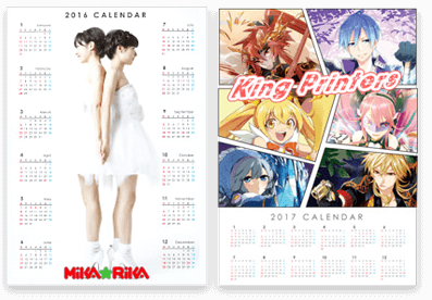 名入れ壁掛けカレンダーのポスターカレンダー1