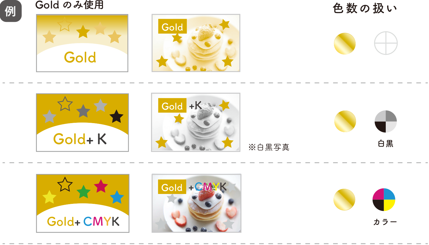 単色蛍光ピンクのスウォッチだけを使用した場合の刷色イメージ