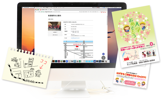 過去に作成した地図や手書きのラフなど