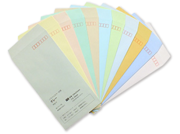 カラー封筒(パステル)のデザインテンプレート