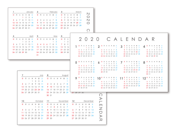 名刺 カレンダーのデザインテンプレート