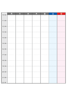 週間カレンダー デザインA イメージ画像