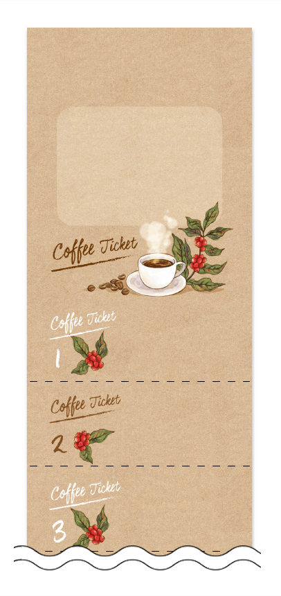 コーヒー回数券デザインテンプレート画像0010