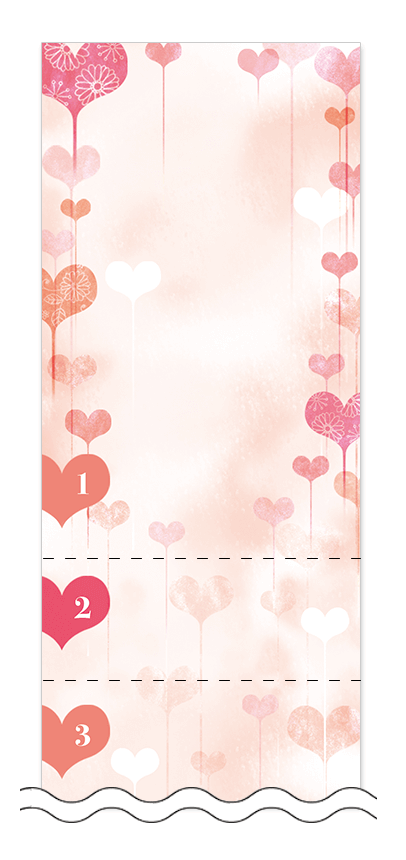 フリーデザイン「ハート・チョコレート」回数券テンプレート画像0017