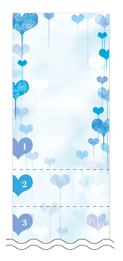 フリーデザイン「ハート・チョコレート」回数券テンプレート画像0019