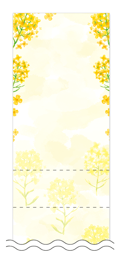 春・桜・菜の花の回数券6枚綴りデザインテンプレート0022