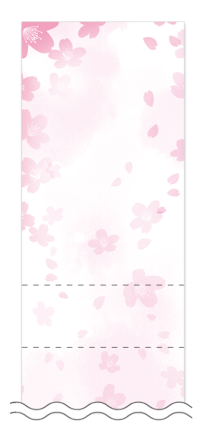春・桜・菜の花の回数券6枚綴りデザインテンプレート0024
