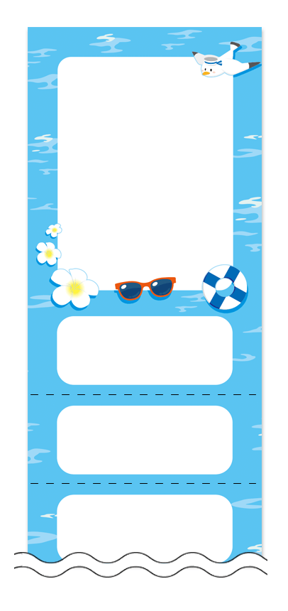 フリーデザイン「夏・涼・星空・ホタル」回数券テンプレート画像0036