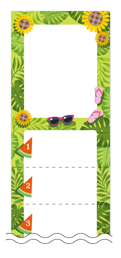 フリーデザイン「夏・涼・星空・ホタル」回数券テンプレート画像0037