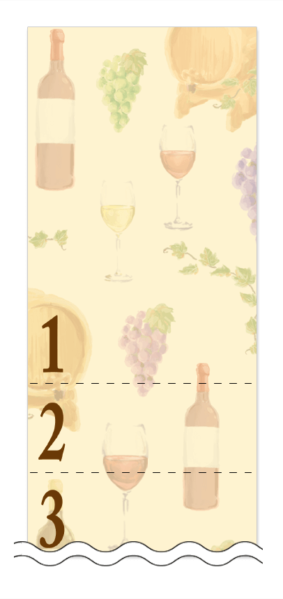 ビール・ワイン・日本酒の回数券 6枚綴りデザインテンプレート0043