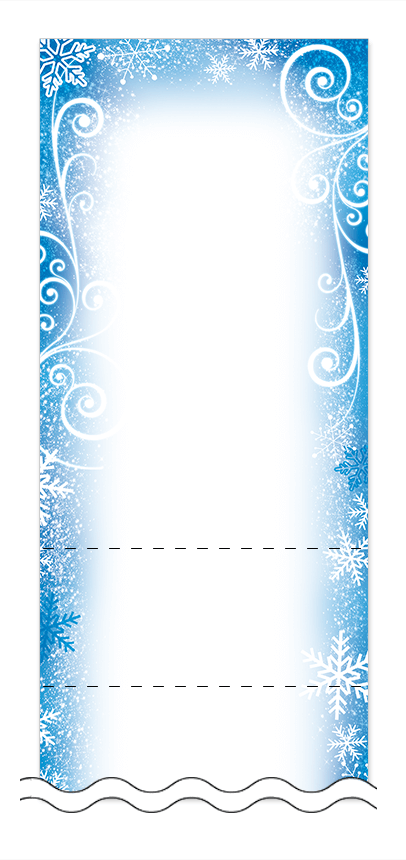 冬・雪・クリスマスの回数券6枚綴りデザインテンプレート0046
