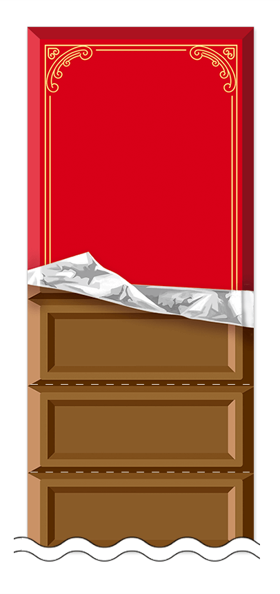 ハート・チョコレートの回数券6枚綴りデザインテンプレート0070