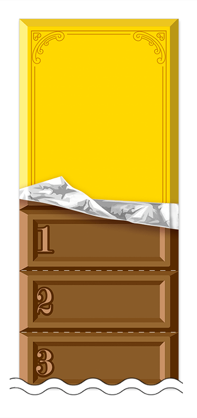 ハート・チョコレートの回数券6枚綴りデザインテンプレート0071