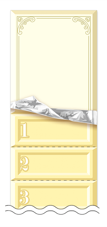 ハート・チョコレートの回数券6枚綴りデザインテンプレート0073