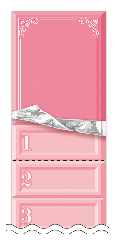 フリーデザイン「ハート・チョコレート」回数券テンプレート画像0075