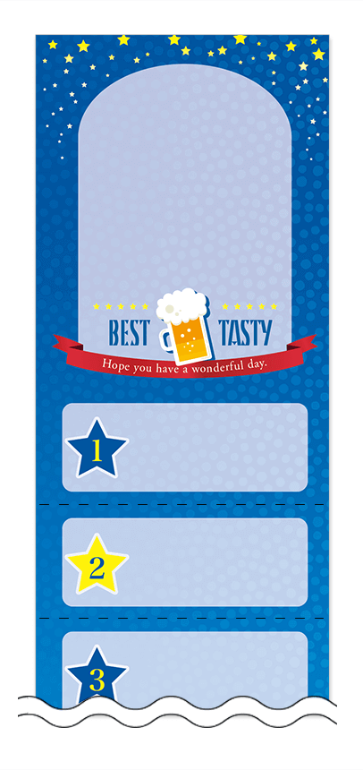 フリーデザイン「ビール・ワイン・日本酒」回数券テンプレート画像0087