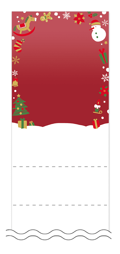 フリーデザイン「冬・雪・クリスマス」回数券テンプレート画像0094