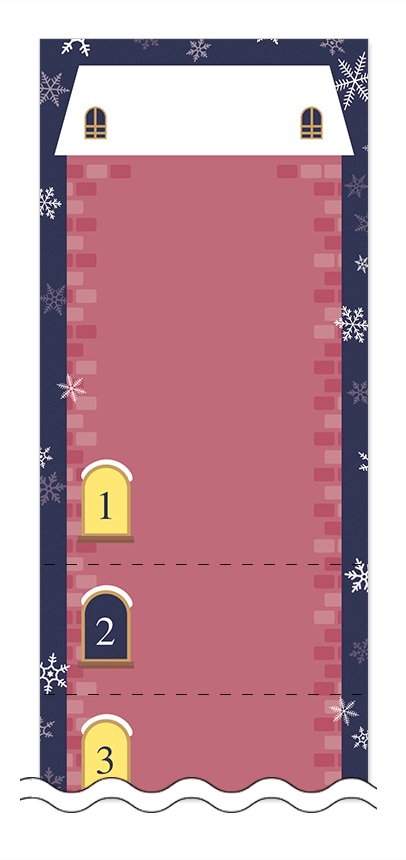 フリーデザイン「冬・雪・クリスマス」回数券テンプレート画像0095