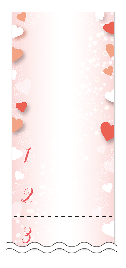 フリーデザイン「ハート・チョコレート」回数券テンプレート画像0097