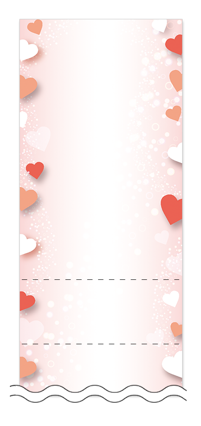 フリーデザイン「ハート・チョコレート」回数券テンプレート画像0098