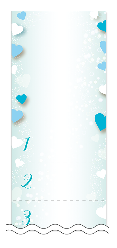 フリーデザイン「ハート・チョコレート」回数券テンプレート画像0099