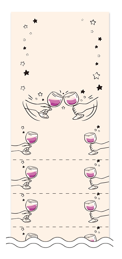 フリーデザイン「ビール・ワイン・日本酒」回数券テンプレート画像0122