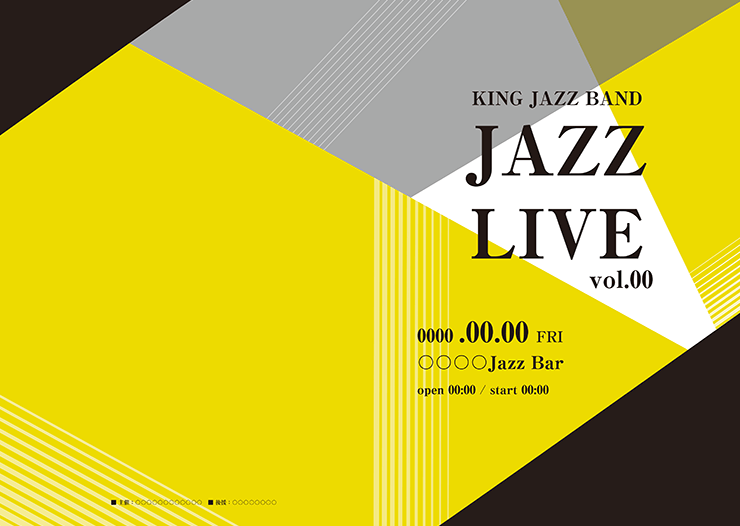 ジャズライブ・ジャズコンサートのプログラムデザイン（P2L_E_0129）