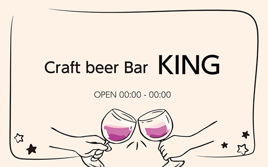 ショップカード(居酒屋・ダイニングバー)のデザインテンプレート