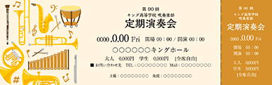 コンサート・イベントのチケットのデザインテンプレート（チケットのデザイン（TS-D-Z0049））
