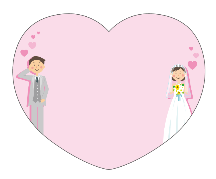 ハート型の紙うちわを無料デザイン クイックデザインonline