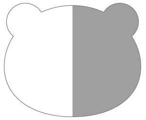 パンダ クマ型の紙うちわを無料デザイン クイックデザインonline