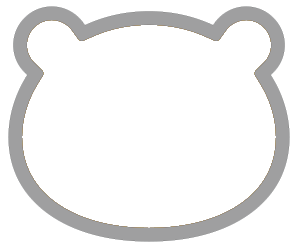 パンダ クマ型の紙うちわを無料デザイン クイックデザインonline