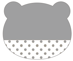 パンダ クマ型の紙うちわを無料デザイン クイックデザインonline