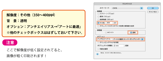 解像度の設定