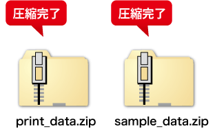 データの圧縮方法(Windows)圧縮完了