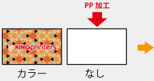 刷色:片面カラー PP加工:印刷なし面