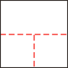 ジャンピングミシン目のT字のイメージ