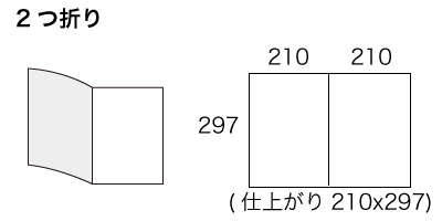 A3サイズ 2つ折りの寸法