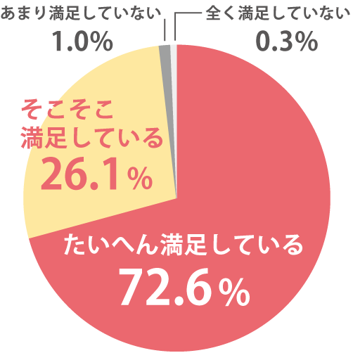 電話やメールの対応の円グラフ