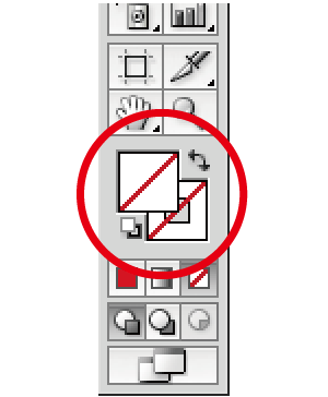 Illustratorのツールボックスで塗りと線の設定