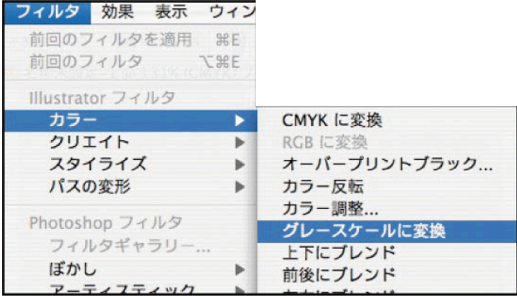 グレースケール変換の説明 ネット印刷のキングプリンターズ