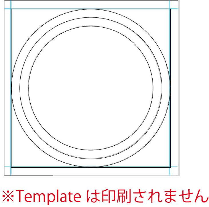 円形のガイドラインが表示