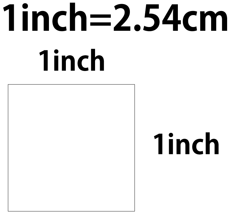 1inch=2.54cm