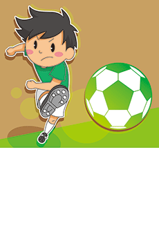 少年サッカーDMカード　デザインテンプレート
