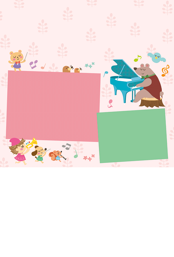 ピアノDMカード　デザインテンプレート